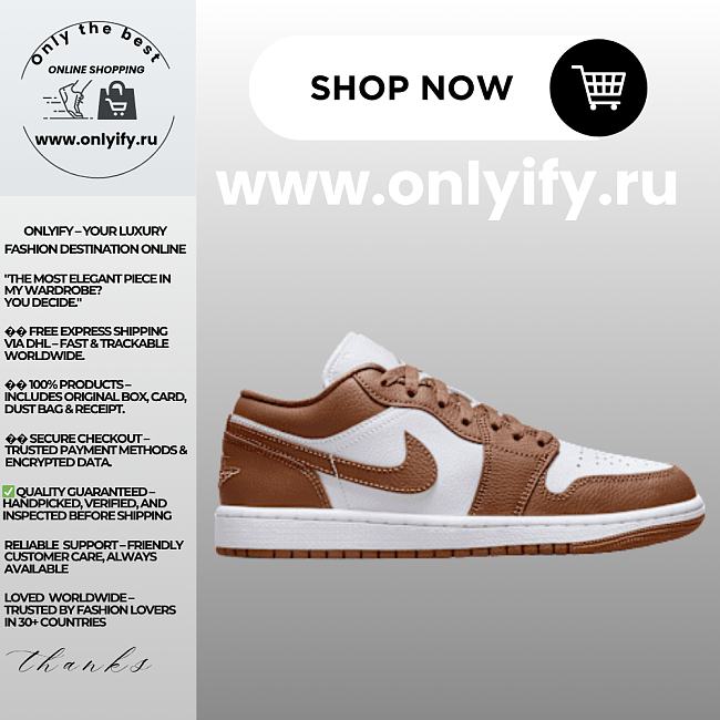 Air Jordan 1 Low “Light Brown/White” DC0774-202 - 1