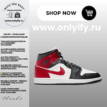 Air Jordan 1 Mid “White/Black/Gym Red” BQ6472-160