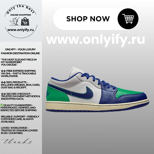 Air Jordan 1 Low “Lucky Green/Blue/White” 553558-147 - 1