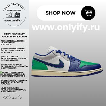 Air Jordan 1 Low “Lucky Green/Blue/White” 553558-147
