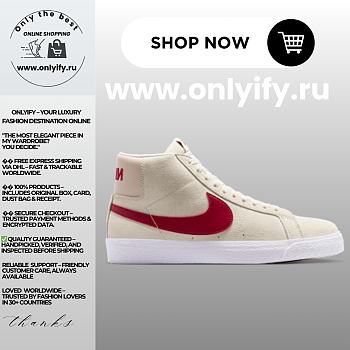 Nike SB Zoom Blazer Mid “Light Bone/University Red” FD0731-100