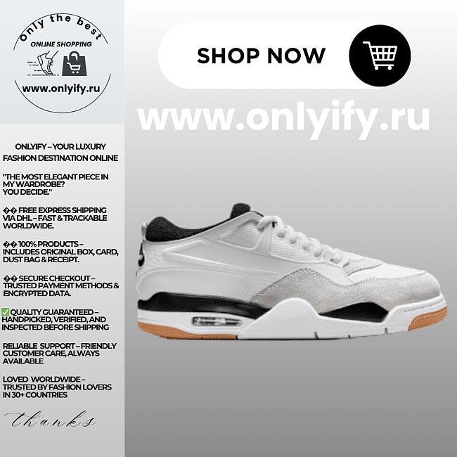 Air Jordan 4 RM “White/Black Gum” FQ7939-110 - 1