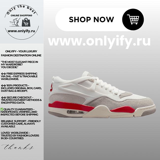 Air Jordan 4 RM Sail/College Grey/Coconut Milk/Fire Red HF8126-100 - 1