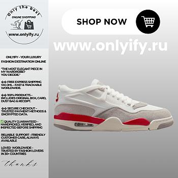 Air Jordan 4 RM Sail/College Grey/Coconut Milk/Fire Red HF8126-100