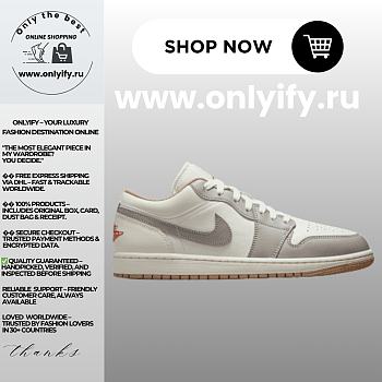 Jordan 1 Low “Light Orewood Brown/Sail” – 553558-169