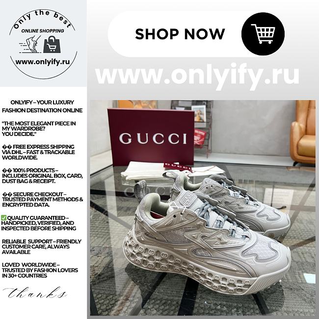 Gucci Run Sneaker in Grey – 819709 FAEBE 17429 - 1