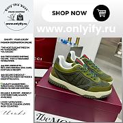 Men's Gucci Re-Web Sneaker in Olive Green – 831661 AAEX3 3343 - 1
