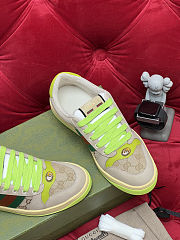 Men's Gucci Screener Sneaker in Beige and Neon Yellow – 838984 9Y920 96444 - 2