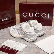 Women's Gucci 2.0 Sneaker in White and Grey Mesh & Leather – 816489 FAD6Q 8745 - 6