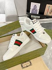 Gucci Screener Sneaker in White Leather with Web Stripe – 798854 AADU0 9094 - 6