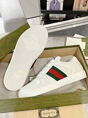 Gucci Screener Sneaker in White Leather with Web Stripe – 798854 AADU0 9094 - 4