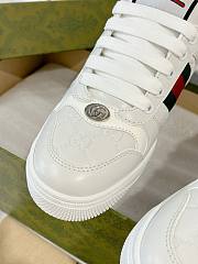 Gucci Screener Sneaker in White Leather with Web Stripe – 798854 AADU0 9094 - 3