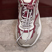 Men’s Gucci 2.0 Trainer in Bordeaux and Grey Fabric – 814040 FAD5T 87542 - 2