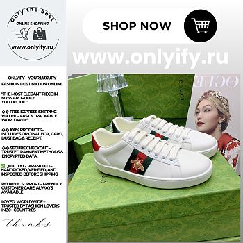 Gucci Ace Sneaker with Bee Embroidery – 429446 02JP0 9064