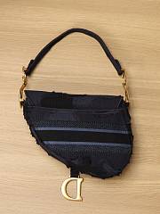 Christian Dior Saddle Handbag Camouflage Embroidered Canvas Medium Blue 2672312 - 3