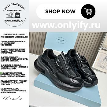 PRAD thick-soled height-increasing sneakers