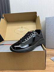 Prada America’s Cup Sneakers “Black” – Patent Leather & Technical Fabric - 5