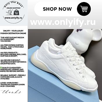 Prada Nappa Leather Sneakers “Ivory”