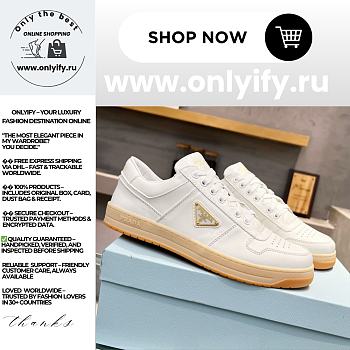 Prada Downtown Nappa Leather Sneakers “Ivory”