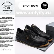 Prada Downtown Nappa Leather Sneakers “Black” - 1