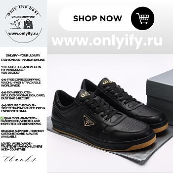 Prada Downtown Nappa Leather Sneakers “Black”