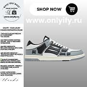 Amiri Varsity Skel-Top Low “Black” - 1