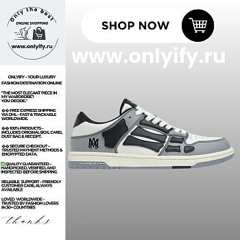 Amiri Varsity Skel-Top Low “Black”