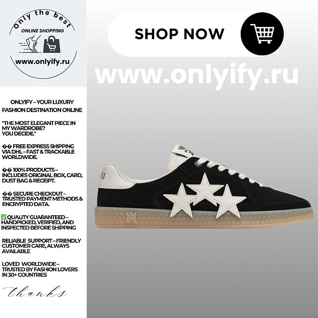 AmiriPacific Suede Sneakers “Black” with Three-Star Appliqué - 1