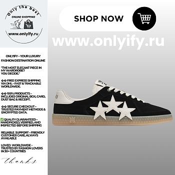 AmiriPacific Suede Sneakers “Black” with Three-Star Appliqué