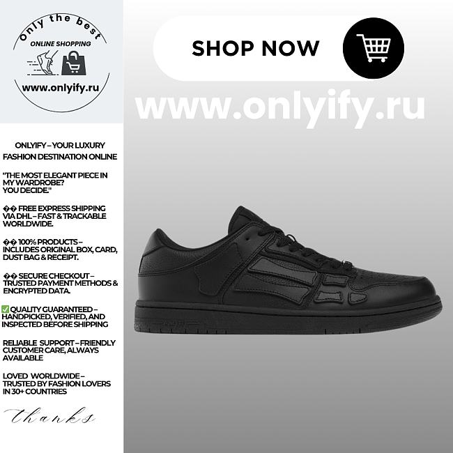 Amiri Crystal Classic Low “Black” - 1