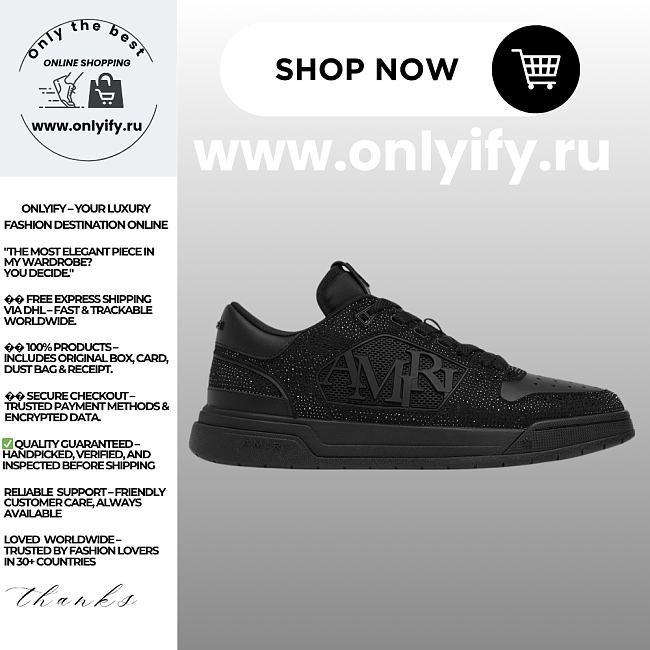 AMIRI Crystal Classic Low “Black” sneakers - 1