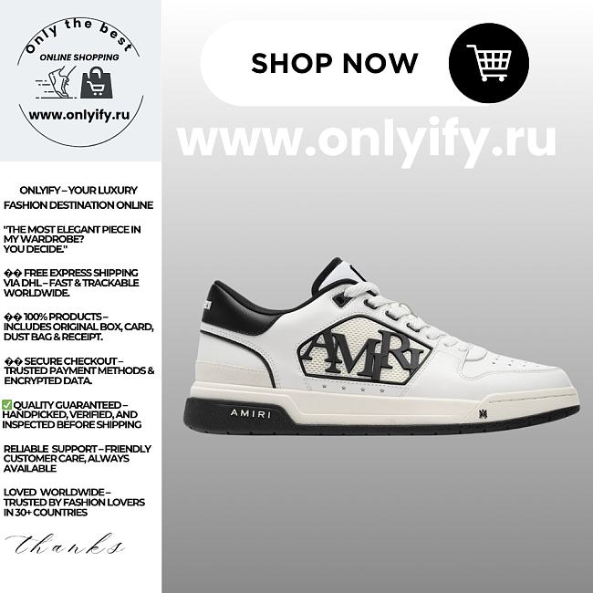 Amiri Classic Low “White/Black” - 1