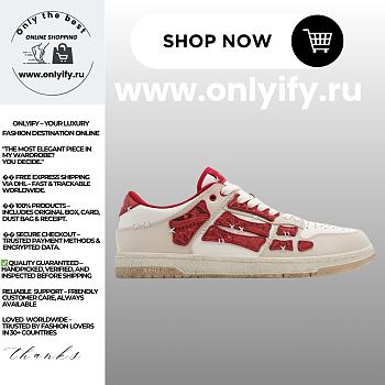 Amiri Bandana Skel Top Low “Varsity Red”