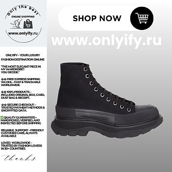 Alexander McQueen Men's Tread Slick Boot “Black”