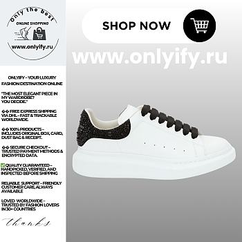Alexander McQueen Men's Oversized Sneaker “White Jet Black”