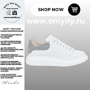 Alexander McQueen Men's Oversized Sneaker “White Light Grey” - 1