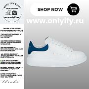 Alexander McQueen Men's Oversized Sneaker “White Paris Blue” - 1