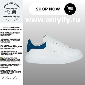 Alexander McQueen Men's Oversized Sneaker “White Paris Blue”