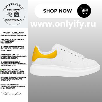 Alexander McQueen Men's Oversized Sneaker “White Yellow”