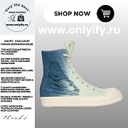 Rick Owens SS25 Hollywood Sneaks in 13oz Canvas - 1
