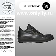 Rick Owens DRKSHDW SS25 Hollywood Low Sneaks “All Black” - 1