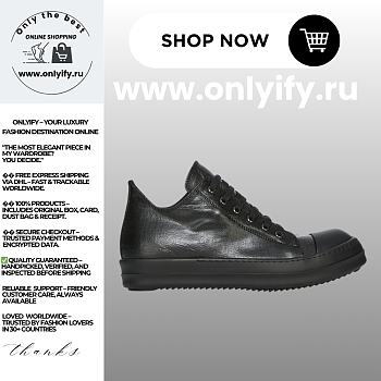 Rick Owens DRKSHDW SS25 Hollywood Low Sneaks “All Black”