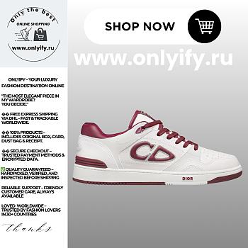 Dior B57 Dribble Low-Top Sneaker – White and Dior Gray Smooth Calfskin with White Suede