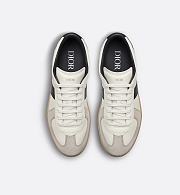 Dior B57 Low-Top Sneaker in Black and White Smooth Calfskin with Gray Suede – 3SN328ZRH_H069 - 5