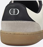 Dior B57 Low-Top Sneaker in Black and White Smooth Calfskin with Gray Suede – 3SN328ZRH_H069 - 2
