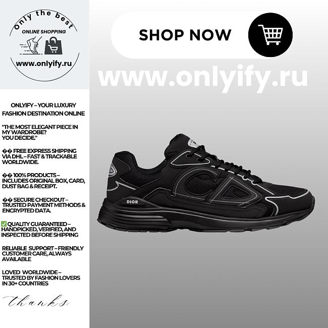 Dior B30 Sneaker in Black Technical Mesh and Black Technical Fabric – 3SN279ZRF_H900 - 1