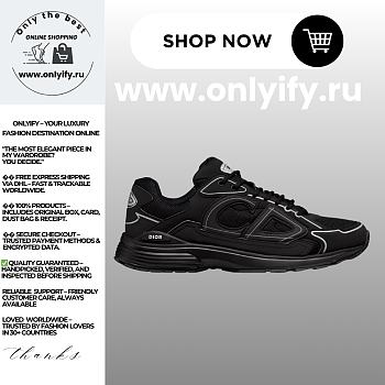 Dior B30 Sneaker in Black Technical Mesh and Black Technical Fabric – 3SN279ZRF_H900