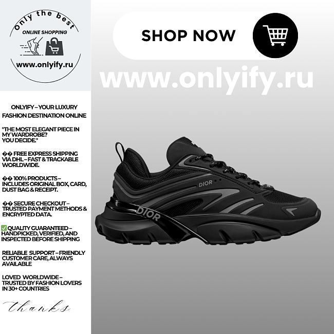 Dior B101 Sneaker in Black Technical Mesh and Black Technical Fabric – 3SN306ZZY_H981 - 1