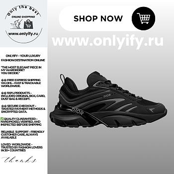 Dior B101 Sneaker in Black Technical Mesh and Black Technical Fabric – 3SN306ZZY_H981