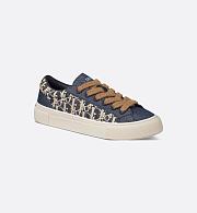 Dior B30 Sneaker in Blue Denim with Blue and Beige Raffia-Effect Dior Oblique Denim – 3SN303ZFK_H577 - 6